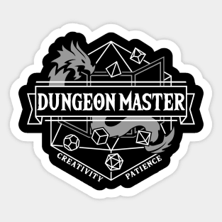 Dungeon Master (White) Sticker